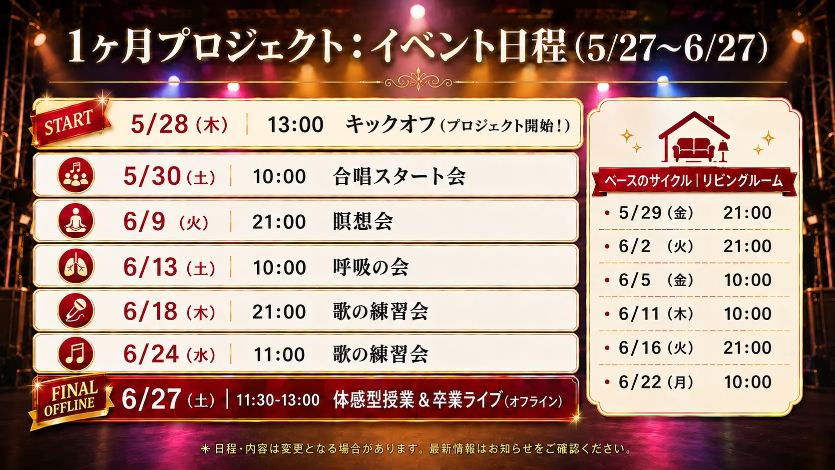 1ヶ月プチ移住スケジュール